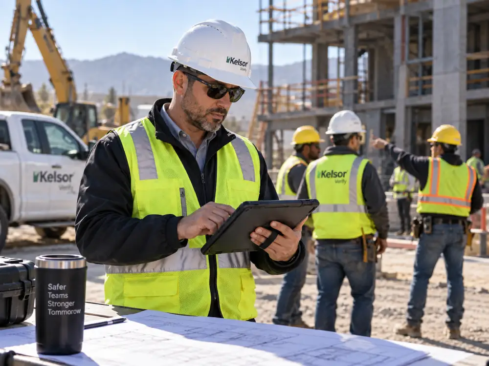 Field operations manager coordinating a mobile workforce at an active jobsite