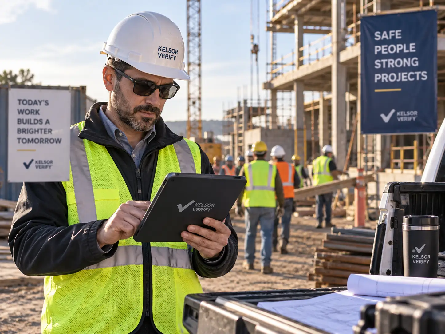 Field supervisor managing workforce operations with Kelsor Verify